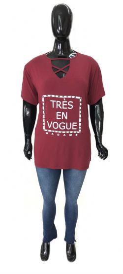 Blusa Plus Size de ViscoLycra Vogue Ref 02904 / Calça Plus Size Jeans Ref 02954